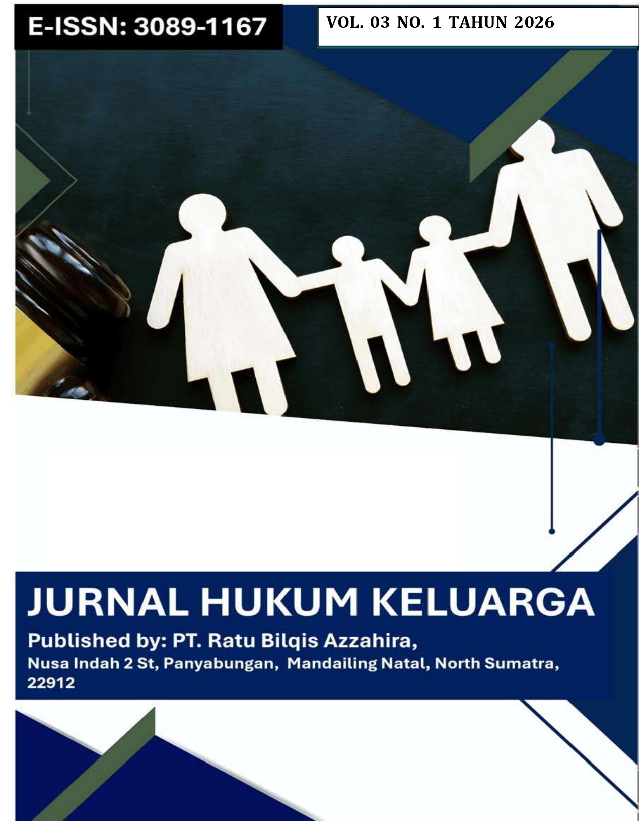 					View Vol. 3 No. 01 (2026): Jurnal Hukum Keluarga
				